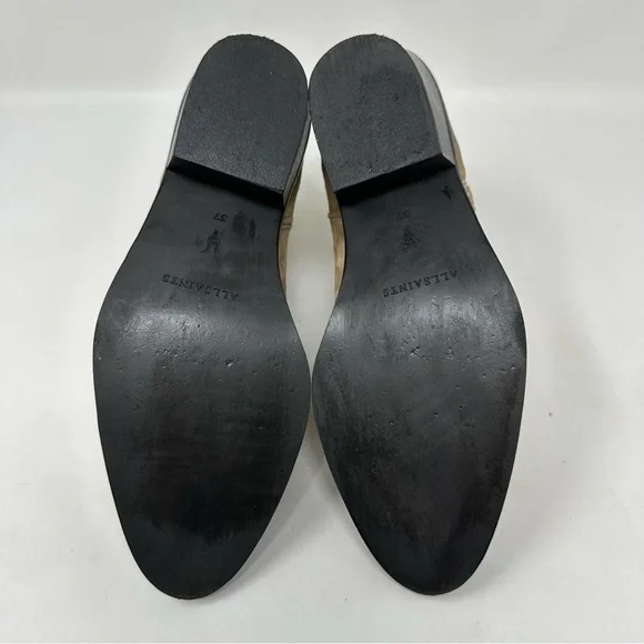 AllSaints Carlotta Western Suede Side Zip Ankle Boots Desert Sand Size 37, US 7 - Picture 8 of 13